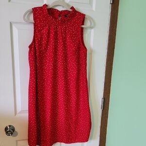 Red Polka Dot Sleeveless Dress